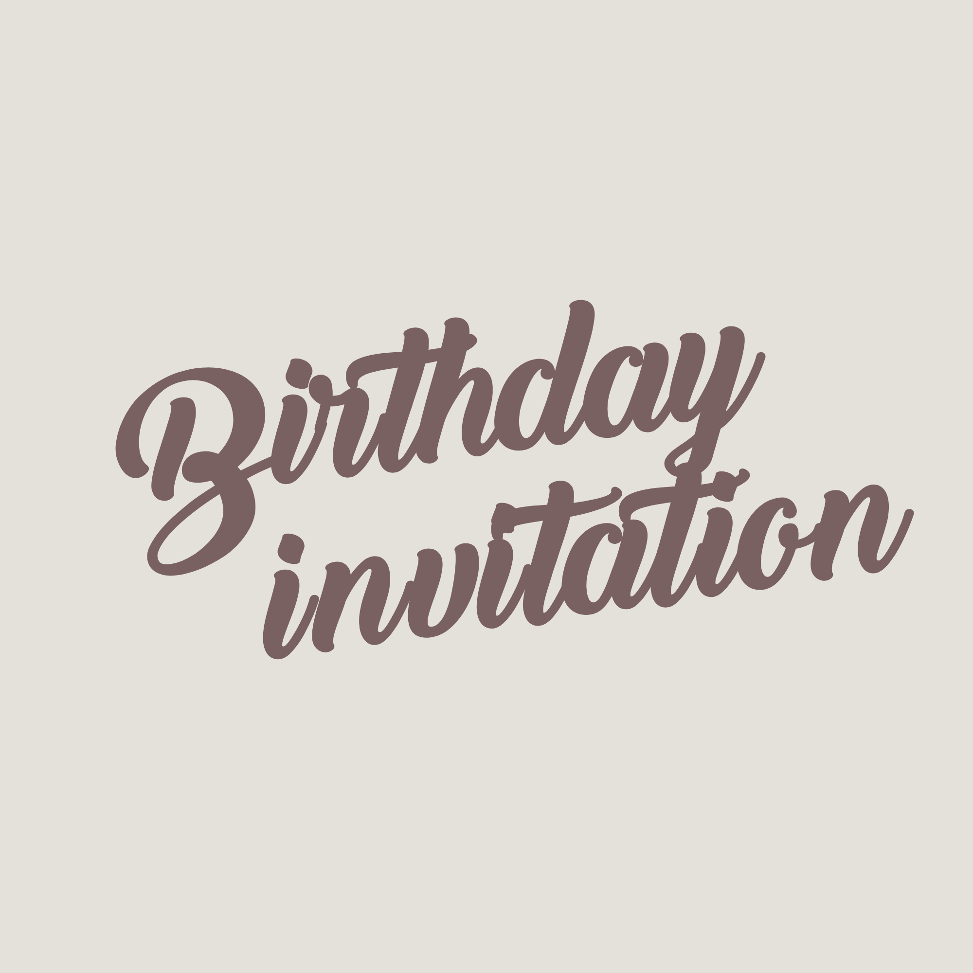 Birthday invitations