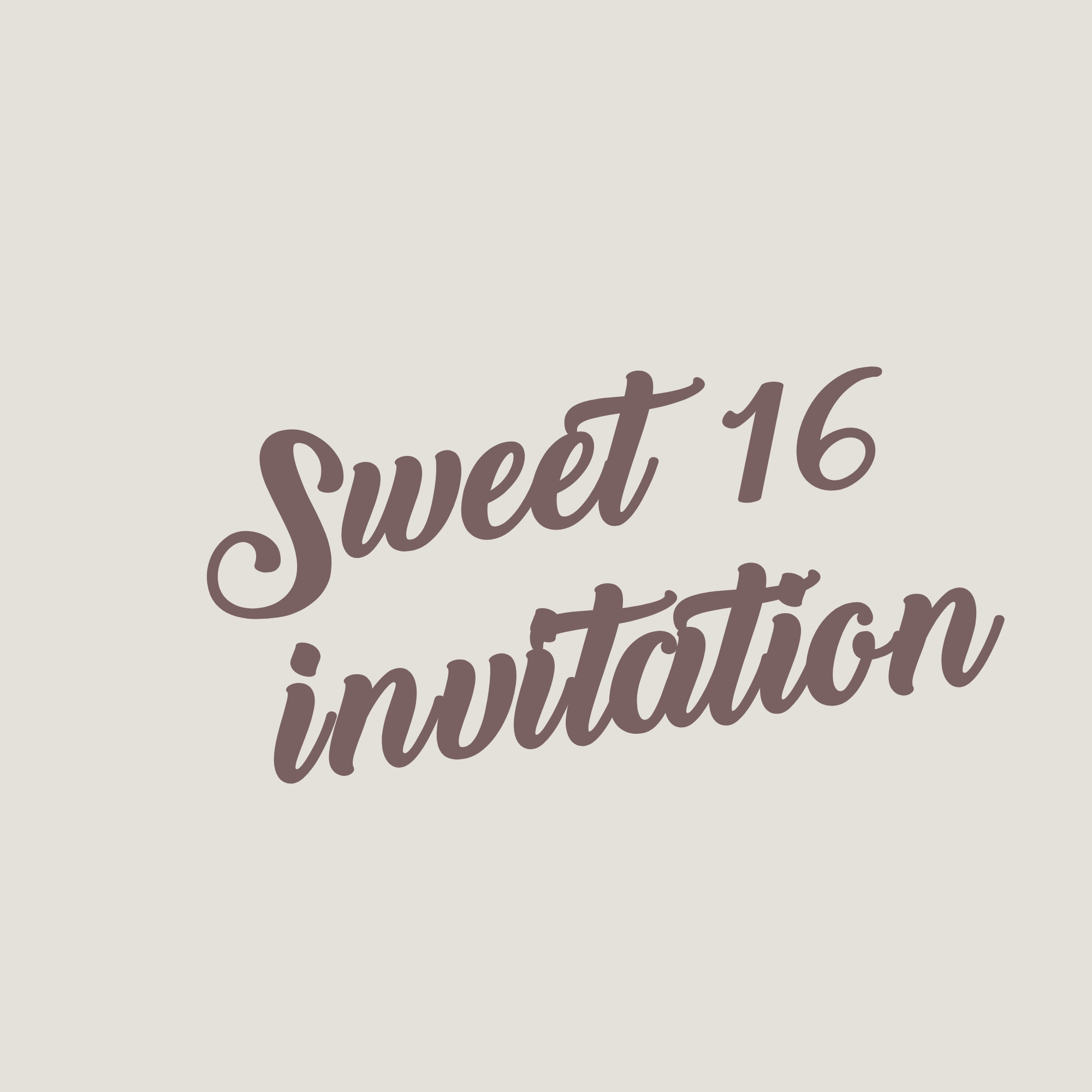 Sweet 16 invitations