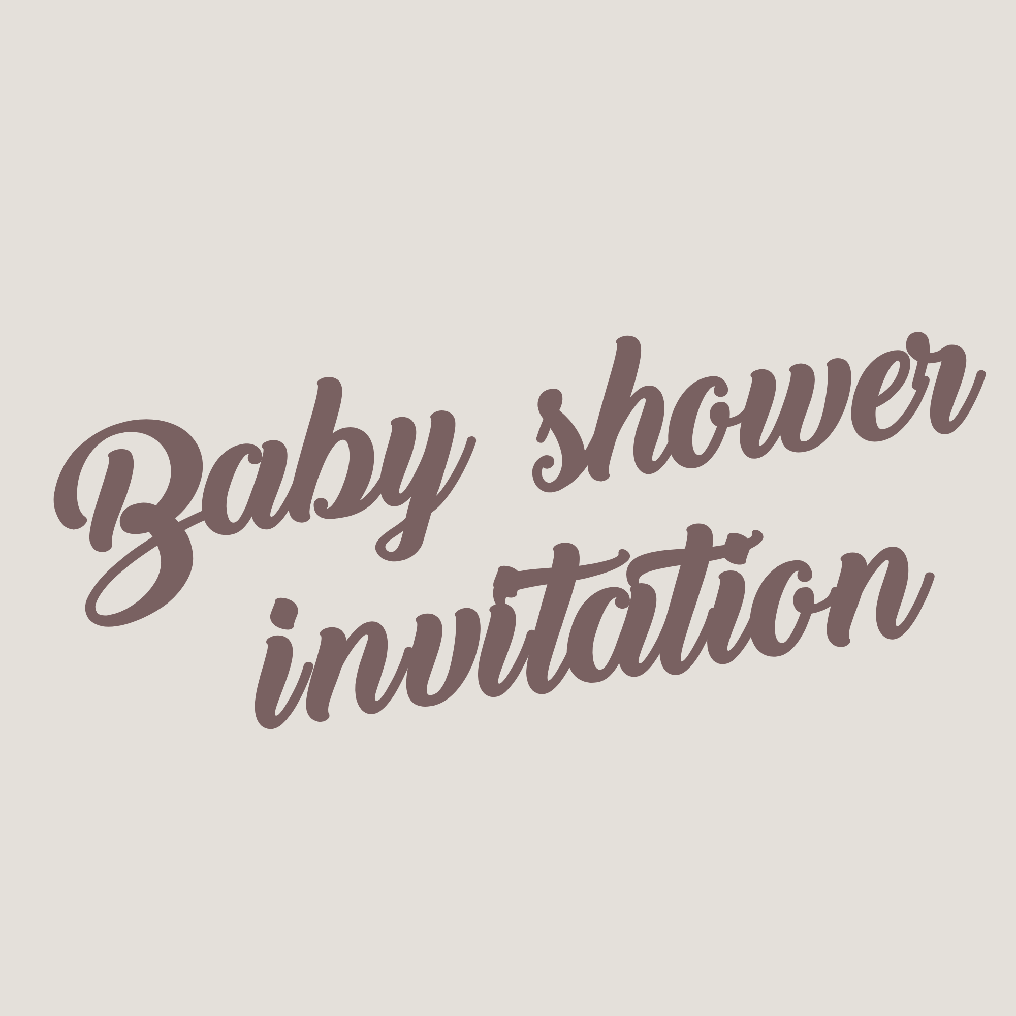 Baby shower invitations